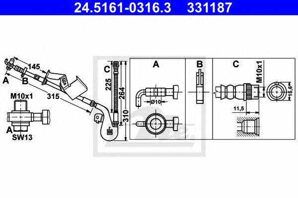 Imagine Furtun frana ATE 24.5161-0316.3