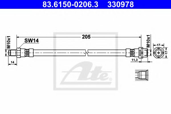 Imagine Furtun frana ATE 83.6150-0206.3