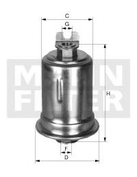 Imagine filtru combustibil MANN-FILTER WK 614/26 x