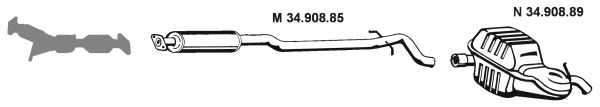Sistem de esapament EBERSPÄCHER 342042
