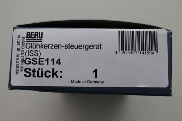 Imagine unitate de control,bujii incandescente BERU GSE114
