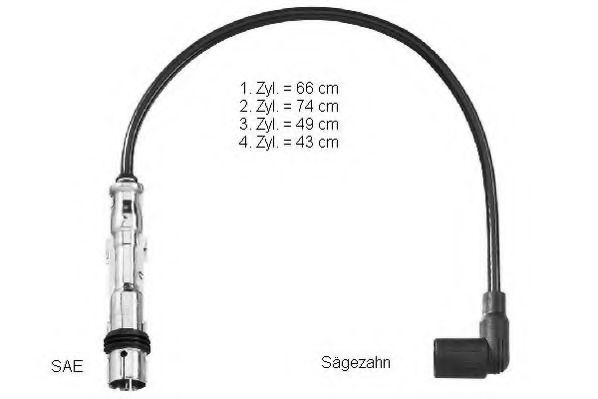 Imagine Set cablaj aprinder BERU ZEF1572