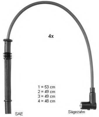 Set cablaj aprinder BERU ZEF1604