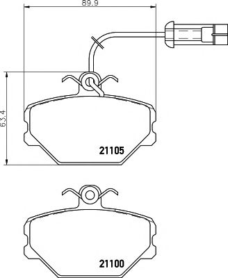 Imagine set placute frana,frana disc PAGID T0353