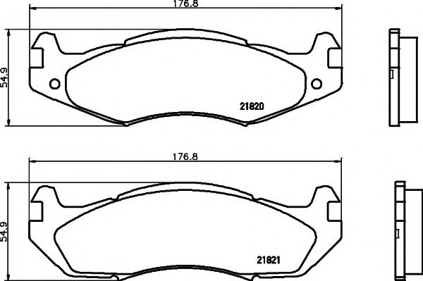 Imagine set placute frana,frana disc PAGID T0385