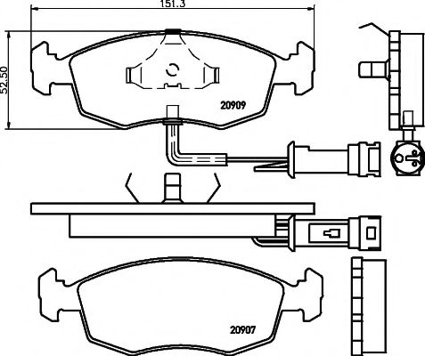 Imagine set placute frana,frana disc PAGID T1006