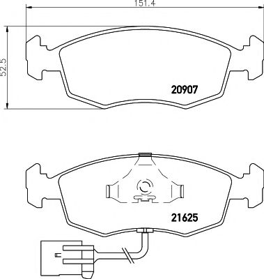 Imagine set placute frana,frana disc PAGID T1080