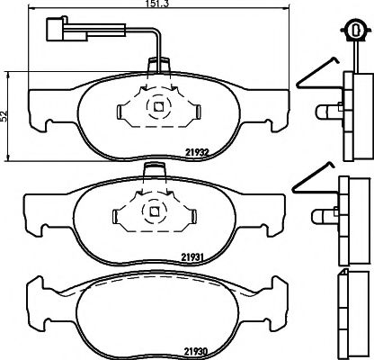 Imagine set placute frana,frana disc PAGID T1098