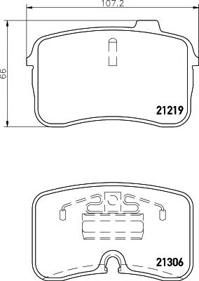 Imagine set placute frana,frana disc PAGID T1128