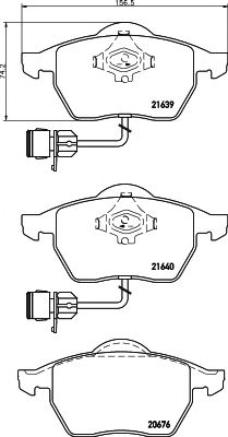 Imagine set placute frana,frana disc PAGID T1162