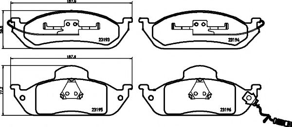 Imagine set placute frana,frana disc PAGID T1171