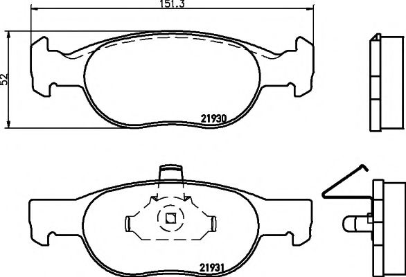 Imagine set placute frana,frana disc PAGID T1226