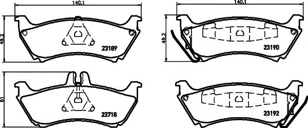 Imagine set placute frana,frana disc PAGID T1228