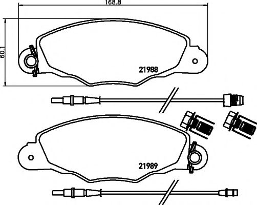 Imagine set placute frana,frana disc PAGID T1288