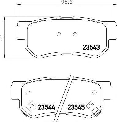 Imagine set placute frana,frana disc PAGID T1305