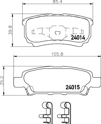 Imagine set placute frana,frana disc PAGID T1395