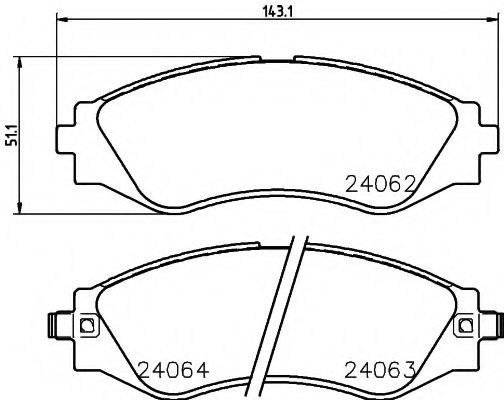 Imagine set placute frana,frana disc PAGID T1409