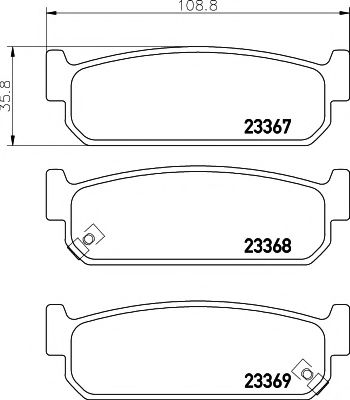 Imagine set placute frana,frana disc PAGID T1426