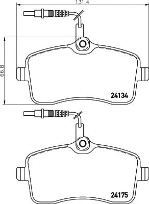 Imagine set placute frana,frana disc PAGID T1461