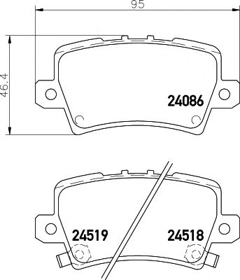 Imagine set placute frana,frana disc PAGID T1569