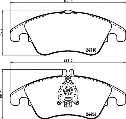 Imagine set placute frana,frana disc PAGID T1624