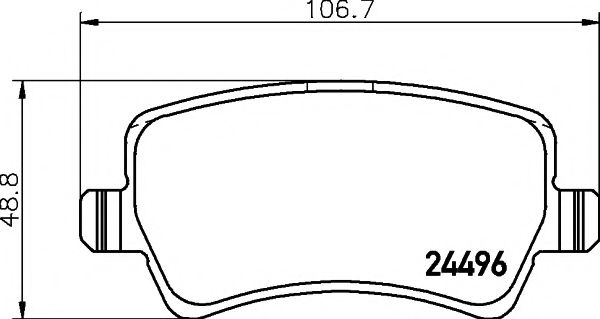 Imagine set placute frana,frana disc PAGID T1658