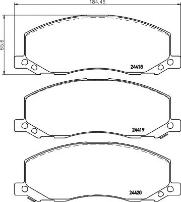 Imagine set placute frana,frana disc PAGID T1670