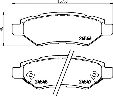 Imagine set placute frana,frana disc PAGID T1714