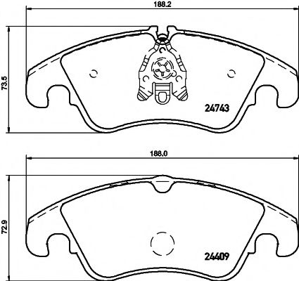 Imagine set placute frana,frana disc PAGID T1748