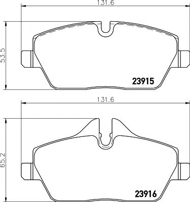 Imagine set placute frana,frana disc PAGID T1827