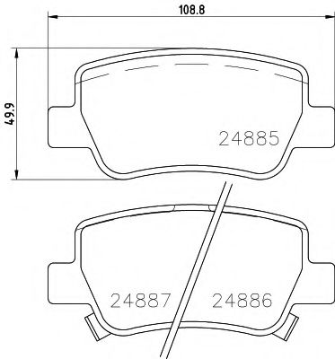 Imagine set placute frana,frana disc PAGID T1865