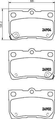 Imagine set placute frana,frana disc PAGID T1903