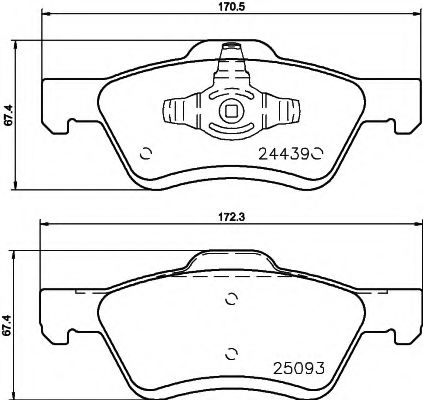 Imagine set placute frana,frana disc PAGID T1914