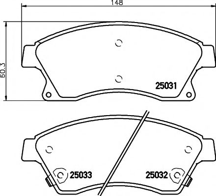 Imagine set placute frana,frana disc PAGID T1958