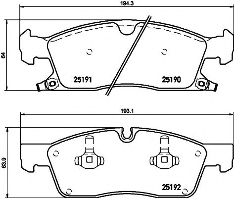 Imagine set placute frana,frana disc PAGID T2053