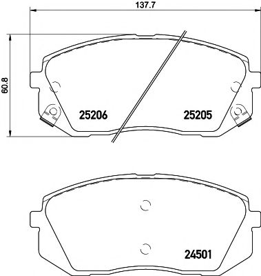 Imagine set placute frana,frana disc PAGID T2061