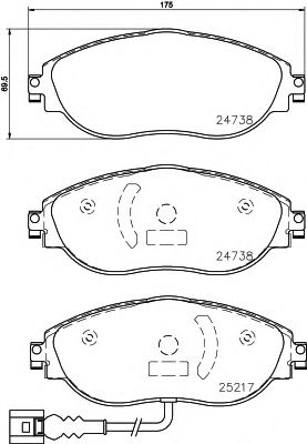 Imagine set placute frana,frana disc PAGID T2074