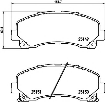 Imagine set placute frana,frana disc PAGID T2086