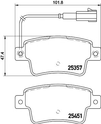 Imagine set placute frana,frana disc PAGID T2168