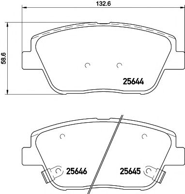 Imagine set placute frana,frana disc PAGID T2209