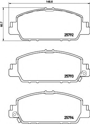 Imagine set placute frana,frana disc PAGID T2332