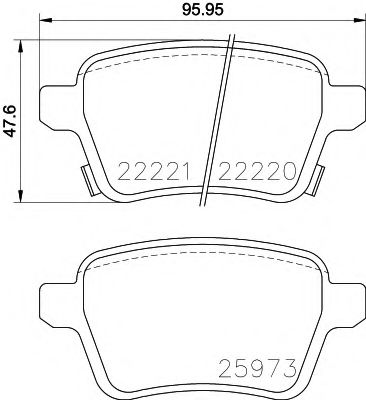 Imagine set placute frana,frana disc PAGID T2494