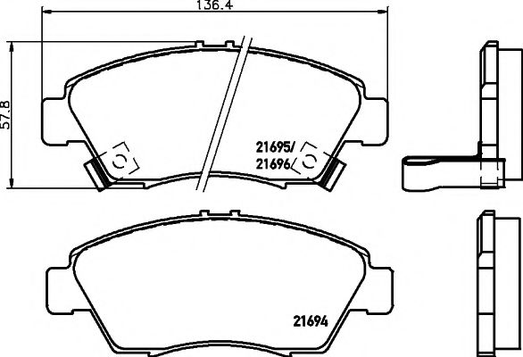 Imagine set placute frana,frana disc PAGID T3018