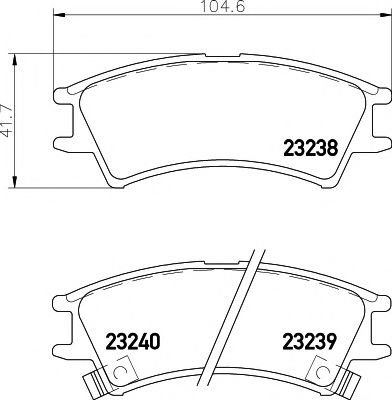 Imagine set placute frana,frana disc PAGID T3096