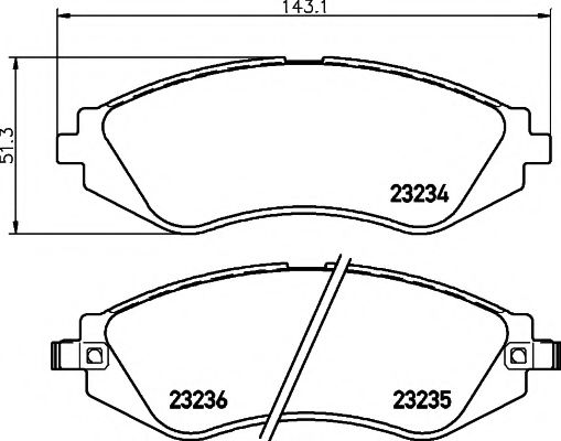 Imagine set placute frana,frana disc PAGID T3106