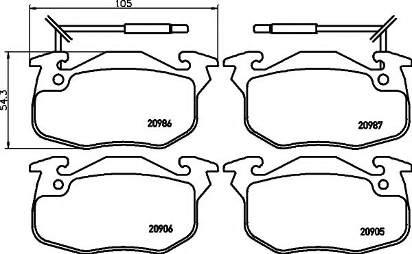 Imagine set placute frana,frana disc PAGID T6088