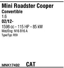 Sistem de esapament WALKER MNK17492