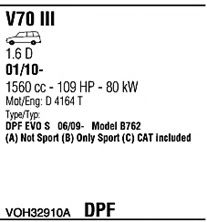 Sistem de esapament WALKER VOH32910A