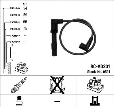 Imagine Set cablaj aprinder NGK 0501