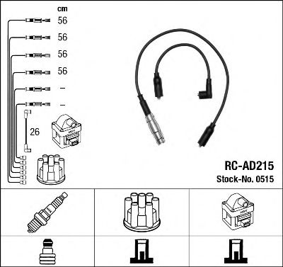 Imagine Set cablaj aprinder NGK 0515